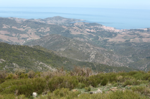 Banyuls vu de la crête frontalière 