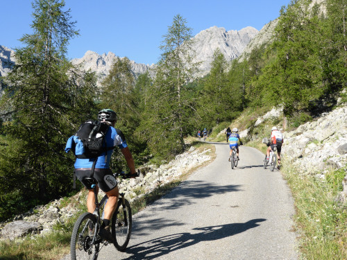 début de la montée au colle Ciarbonet